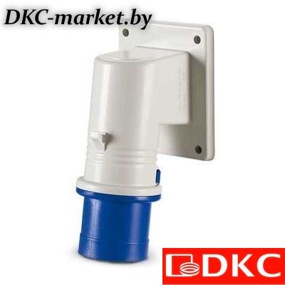 DIS2421693 Вилка панельная с наклоном IP44 16А 2P+E 250В