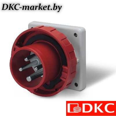 DIS2481696 Вилка панельная прямая IP67 16А 3P+E 400В