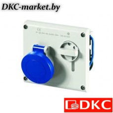 DIS4001686 Розетка панельная с механической блокировкой и верхним расположением разъема IP44 16А 3P+E 400В