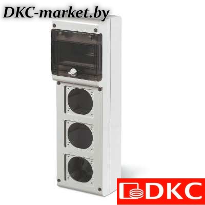 DIS6323500 Корпус на 6 модулей и 3 поста с основанием 70х87 мм.