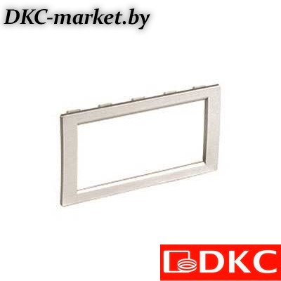 F00013G Рамка универсальная на 4 модуля, цвет серый металлик