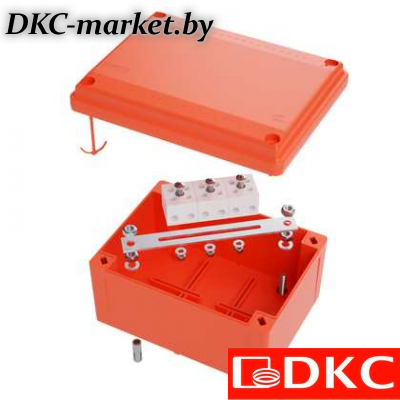 FSB10404 Коробка пластиковая FS с гладкими стенками и клеммниками, IP56,100х100х50мм, 4р, 450V,6A, 4мм.кв
