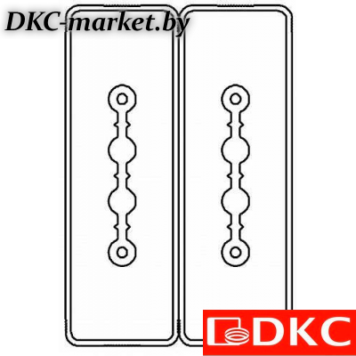 LTC25BSP44AA000 Секция прямая шинопровод 1+1 точек отвода L=1000мм Cu 2P+2P 25A