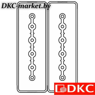 LTC25MSP44AA000 Секция прямая шинопровод 1+1 точек отвода L=1000мм Cu 6P+6P 25A