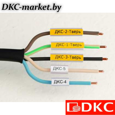NUTFL10 Маркировка для провода, гибкая, для трубочек. 4х10мм. Белая