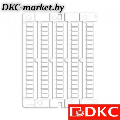 NUWDK0510 Маркировка для клемм, жесткая, 5х10мм. Период 5мм. Белая