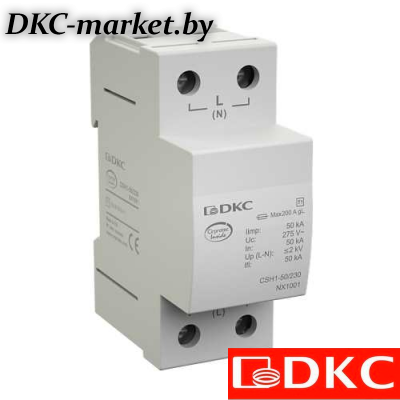 NX1001 УЗИП, класс I, 1-полюсный, L-N, 50кА