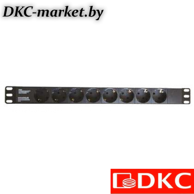 R519SH8 Блок распределения питания 19" 16A Вых: 8хSchuko, Вх: Schuko 2,0м