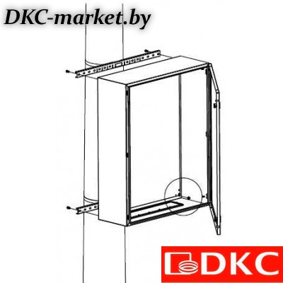 R5FB600 Комплект крепления шкафов CE/RAM box к столбу (ширина шкафа - 600 мм)