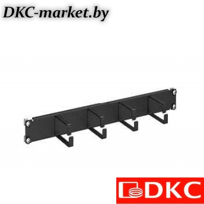 R5PC191HE Кабельный органайзер 4 кольца 19" 1U RAL7035