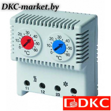 R5THRV13 Сдвоенный термостат, диапазон температур для NC контакта: 10-50°C, дляNO: 20-80°C