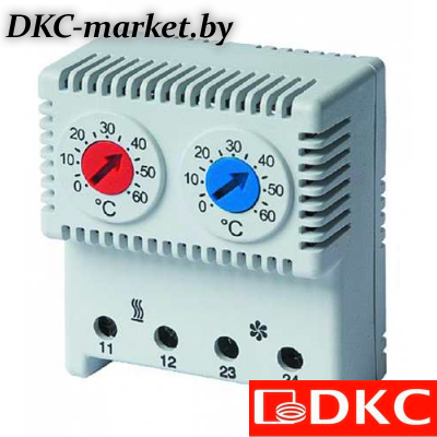 R5THRV13 Сдвоенный термостат, диапазон температур для NC контакта: 10-50°C, дляNO: 20-80°C