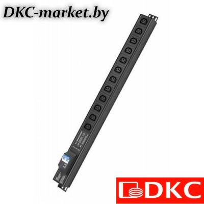 R5VIEC12CBOP Блок распределения питания 0U 10A с автоматом 2P и защитой Вых:12ХС13 Вх. С14Х20м