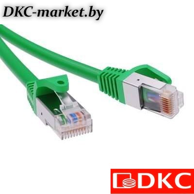 RN5EFU4505GN Патч-корд экранированный CAT5E F/UTP 4х2, LSZH, зелёный, 0.5м