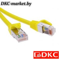 RN5EFU4515YL Патч-корд экранированный CAT5E F/UTP 4х2, LSZH, желтый, 1.5м