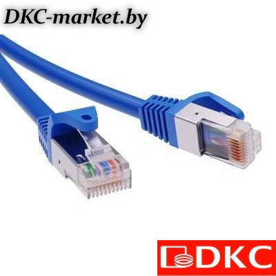 RN5EFU4520BL Патч-корд экранированный CAT5E F/UTP 4х2, LSZH, синий, 2.0м