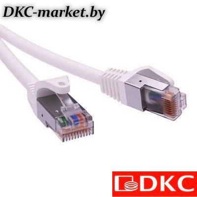 RN5EFU4530WH Патч-корд экранированный CAT5E F/UTP 4х2, LSZH, белый, 3.0м