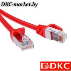 RN5EFU4550RD Патч-корд экранированный CAT5E F/UTP 4х2, LSZH, красный, 5.0м
