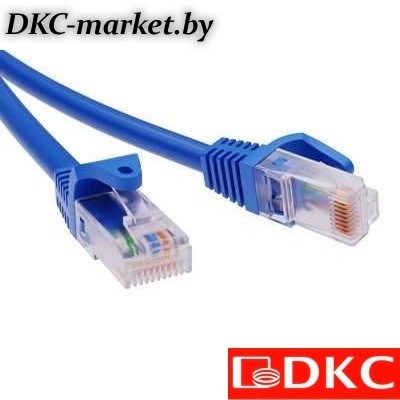 RN5EUU4510BL Патч-корд неэкранированный CAT5E U/UTP 4х2, LSZH, синий, 1.0м