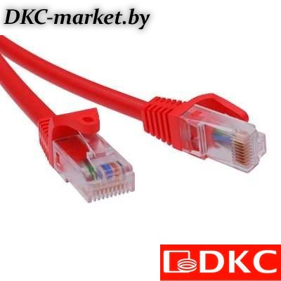 RN5EUU4550RD Патч-корд неэкранированный CAT5E U/UTP 4х2, LSZH, красный, 5.0м