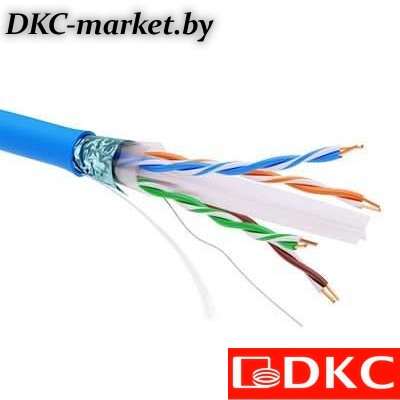 RN6AFUPV5BL Информационный кабель экранированый  F/UTP 4х2 CAT6A, PVC, синий