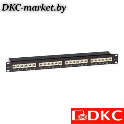 RN6APPF241BK Патч-панель 19",1U,CAT6A, 24 порта RJ45, экранированная