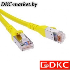 RN6ASF4550YL Патч-корд экранированный  CAT6A SF/UTP 4х2, LSZH, желтый, 5.0м