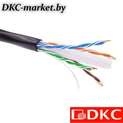 RN6AUUPE5BK Информационный кабель неэкранированый  U/UTP 4х2 CAT6A, PE, чёрный