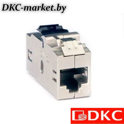 RNK6FESL Модуль  Keystone RJ45 CAT6 проходной экранированный, серебристый