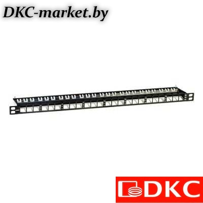 RNKPP2405BK Патч-панель наборная 19",0,5U, под 24 модуля Keystone, UTP/STP