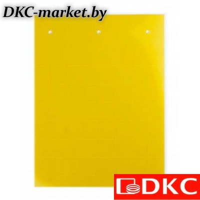 TAS3515Y Табличка полужесткая. Установка в держатель. Для маркировки модульного оборудования. ПВХ-0,5. Желтый