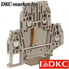 ZDB117 DBC.2/CI, проходной зажим бежевый 2 уровня 2,5 кв.мм, с перемычкой между уровнями