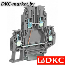 ZDB417GR DBC.4/CI/GR(Ex) Клемма проходная 4 кв.мм., 2 уровня, уровни перемкнуты, винт