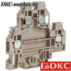 ZDS100GR DAS.4GR(Ex), 2х уровневый проходной зажим серый 4 кв.мм