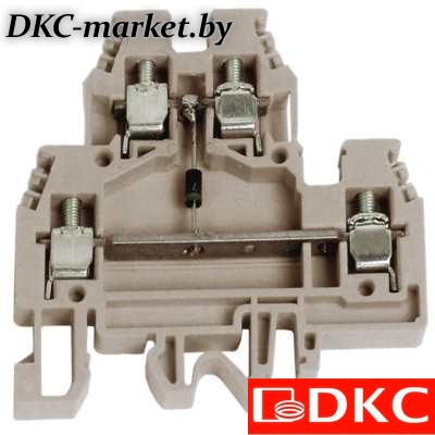 ZDS128 DAS.4/T, 2х уровневый проходной зажим бежевый с индикатором напряжения