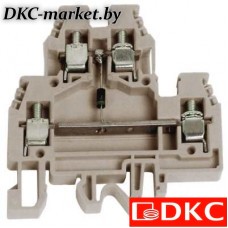 ZDS129GR DAS.4/UGR, 2х уровневый проходной зажим серый с индикатором напряжения