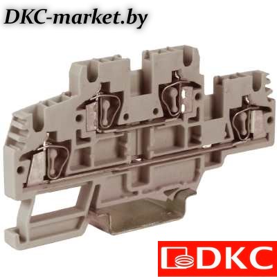ZHD100GR HMD.2GR(Ex), 2-х уровневый проходной зажим, серый, 2,5 кв.мм