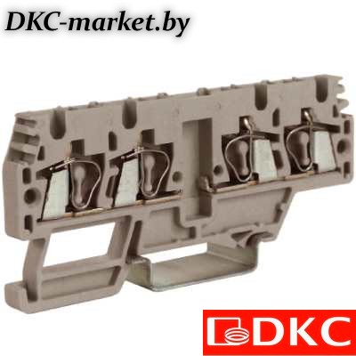 ZHM170GR HMM.2/2+2/AGR, проходной зажим, 2 ввод/2 вывода, серый 2,5 кв.мм, разомкнутые