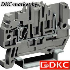 ZHVP300GR-RET Пружинная проходная клемма со штыревым контактом. Серая. 2,5 кв. мм.