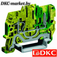 ZHVT500 Пружинная клемма заземления со штыревым контактом. Желто-зеленая. 2,5 кв. мм.